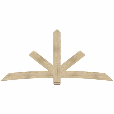 Ekena Millwork Alberta Rough Sawn Timber Gable Bracket, Douglas Fir, 96"W x 44"H x 2"D x 6"F, 11/12 Pitch GBW096X44X0206ALB00RDF